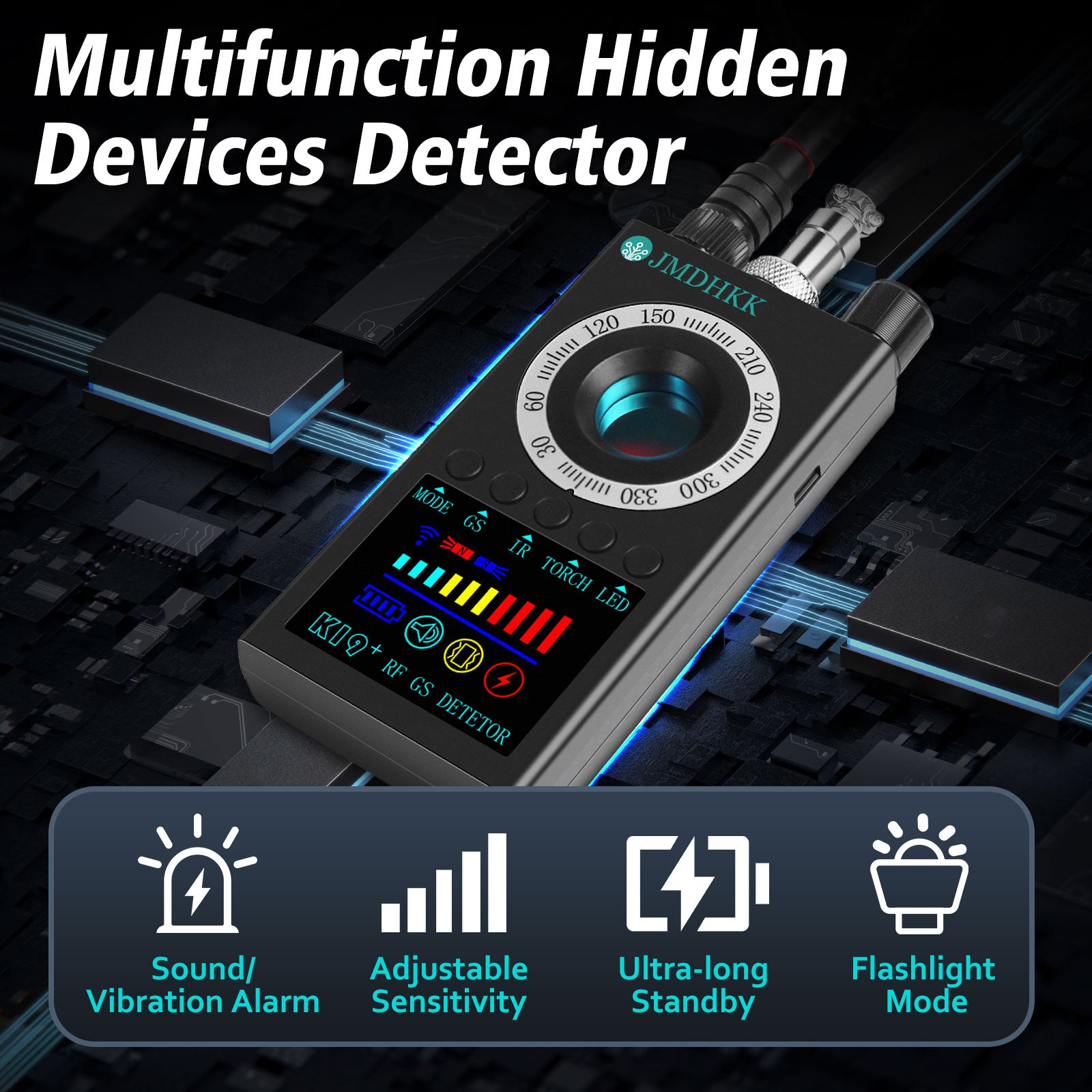JMDHKK K19 Multi-Mode Wireless Signal Detector – Enhanced Privacy Security Device