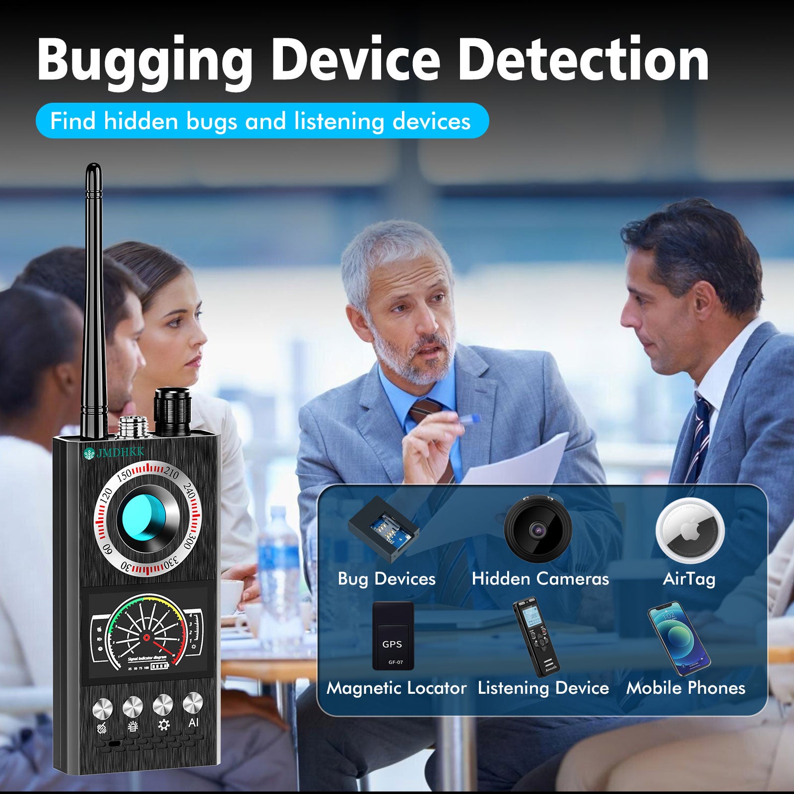 JMDHKK K68 Intelligent Wireless Signal Detector with Auto Scan – Privacy Protection Tool